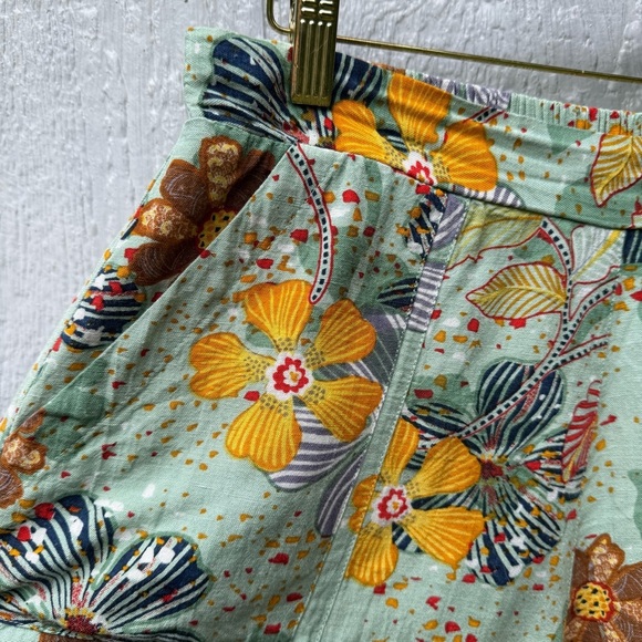 Orientique Naturally Australian Women’s Multicolor Boho Tropical Floral Shorts S - Picture 2 of 6